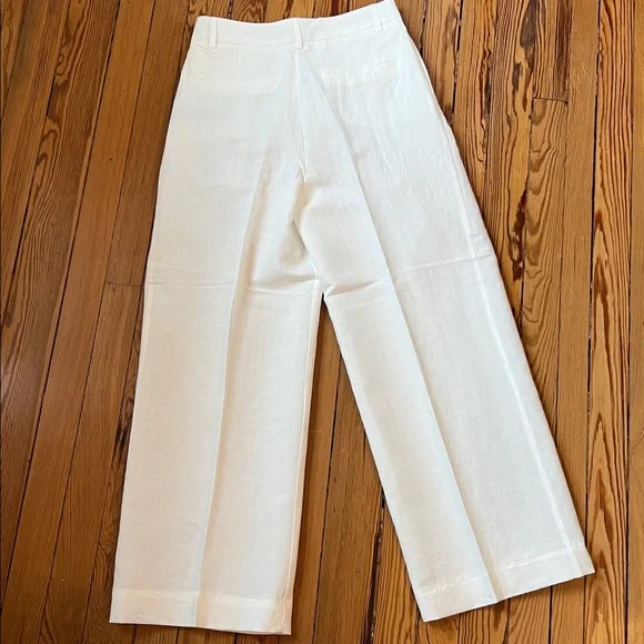 Zara White Wide Leg Pants - Picture 9 of 10